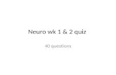 Neuro wk  1 & 2 quiz