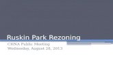 Ruskin Park Rezoning