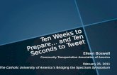 Ten Weeks to Prepare… and Ten Seconds to Tweet