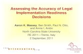 Assessing the Accuracy of Legal Implementation Readiness Decisions