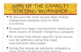 AIMS  OF THE CAPACITY BUILDING WORKSHOP