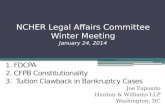 NCHER  Legal Affairs Committee Winter Meeting January 24, 2014