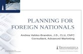 Planning for  Foreign Nationals