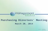 Purchasing Directors’ Meeting March 20, 2014