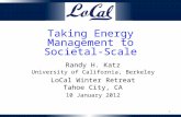 Taking Energy Management to Societal - Scale
