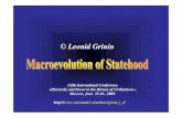 Leonid Grinin. Macroevolution of statehood