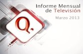 Informe Mensual de TV Marzo 2013