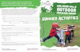 Malvern Hills Outdoor Education Centre Summer Activities 2012
