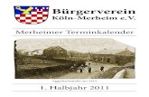 Merheimer Terminkalender 2011 // 1. Halbjahr