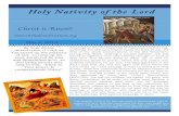 Holy Nativity of the Lord, May 4, 2014 newsletter