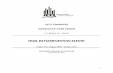 City Finance Final Implementation Report with Appendices