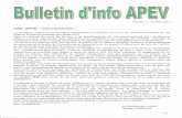Bulletin d'info APEV n° 3 - avril 2011