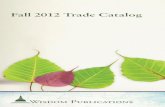 2012 Wisdom Publications Fall Trade Catalog