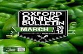 Oxford Dining Bulletin - March 2014