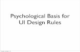 Psychological Basis for UI Design Rules