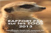 Rapport PSA sur les zoos 2013