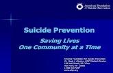 Suicide Prevention & Suicide and the Elderly