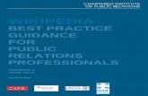 Wikipedia Best Practice Guidance for Public Relations Professionals