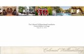 The Colonial Williamsburg Foundation Earned Media Coverage - March 20, 2014