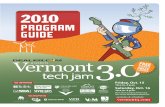 2010 Vermont 3.0 Tech Jam Program