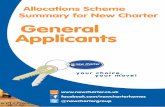 Allocations Summary for General Applicants
