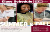 2014 Summer & Fall Class Schedule