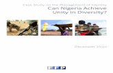 Can Nigeria Achieve Unity in Diversity?