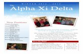 Alpha Xi Delta Sigma Chapter Winter Alumnae Newsletter