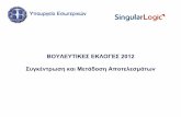 SingularLogic, Υπουργείο Εσωτερικών Βουλευτικές Εκλογές 2012