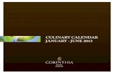 Culinary Calendar January-June 2012