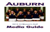 2013-14 Auburn Women's Golf Guide