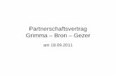 Partnerschaftsvertrag Grimma-Bron-Gezer am 18.09.2011