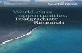 Postgraduate Research Ocean and Earth Science
