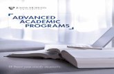 Advanced Academic Programs - Viewbook