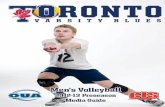 2012-13 University of Toronto Varsity Blues Men's Volleyball Preseason Media Guide