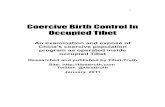 Coercive Birth Control In Occupied Tibet