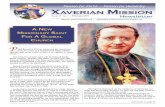 Xaverian Mission Newsletter - 2011 Jan-Mar: A New Missionary Saint for the Global Church