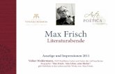 Max Frisch Literaturabend im Herbst