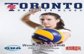 2012-13 Varsity Blues Women's Volleyball Preseason Media Guide