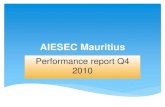 AIESEC Mauritius Performance report Q 4 2010