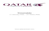 Qatar Airways - TimeTable