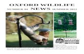 Oxford Wildlife News Summer 2012