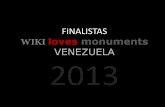 Finalistas de Wiki Loves Monuments Venezuela 2013