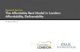 The Affordable Rent Model in London: Affordability, Deliverability