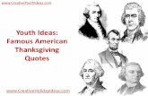 Youth Ideas - Famous American Thanksgiving Quotes