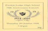 PLHS 75th Anniversary Concert Programme (1999)