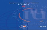 International University in Geneva Brochure 2013 2015
