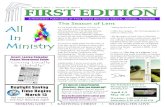 First Edition Newsletter - March 2, 2011