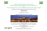 Pproceedings of the 8th European Conference on Innovation and Entrepreneurship -ECIE 2013-volume 1