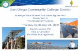 San Diego Community College District Borrego Solar Power Purchase Agreement